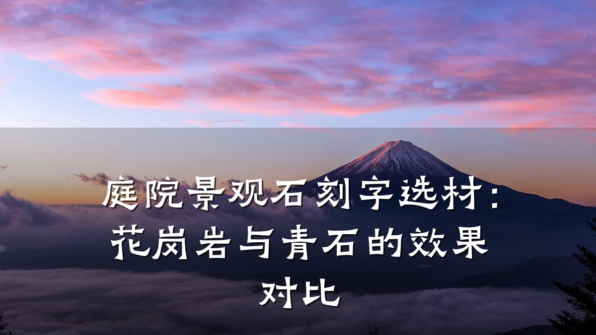 庭院景观石刻字选材：花岗岩与青石的效果对比