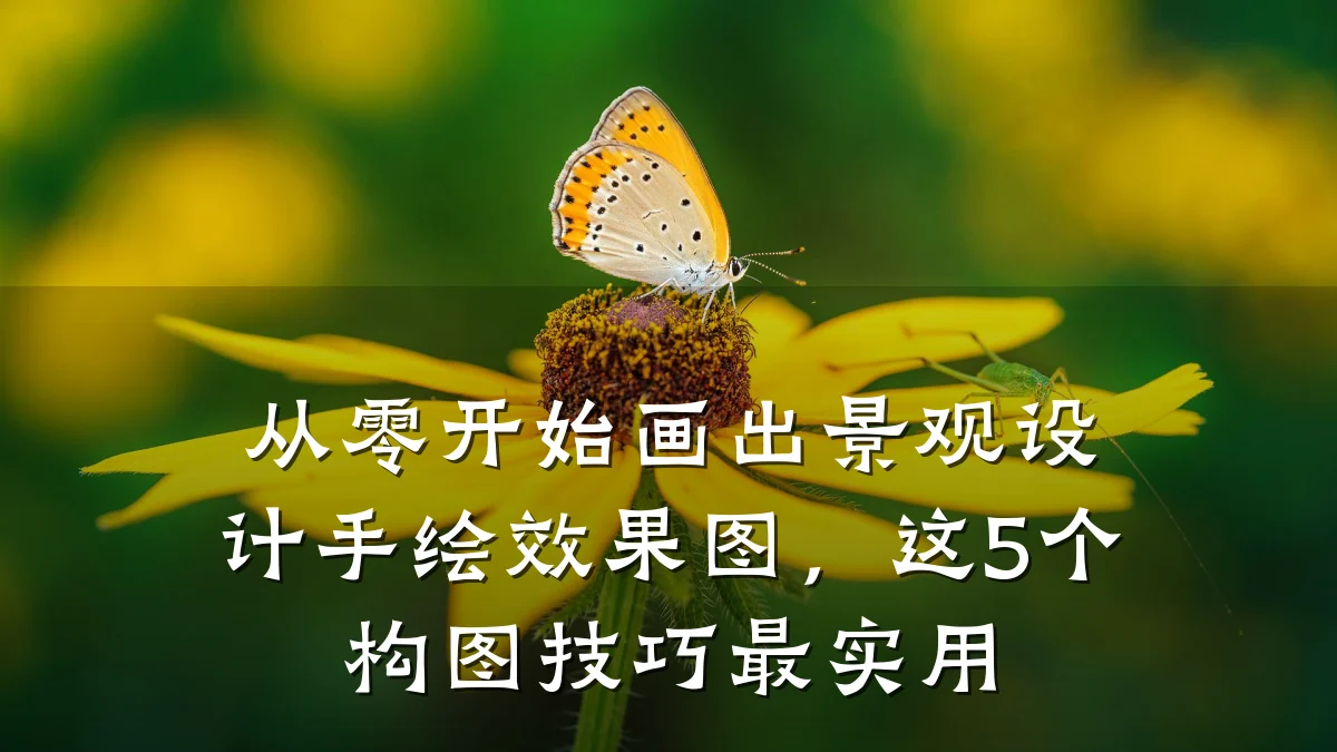 从零开始画出景观设计手绘效果图，这5个构图技巧最实用