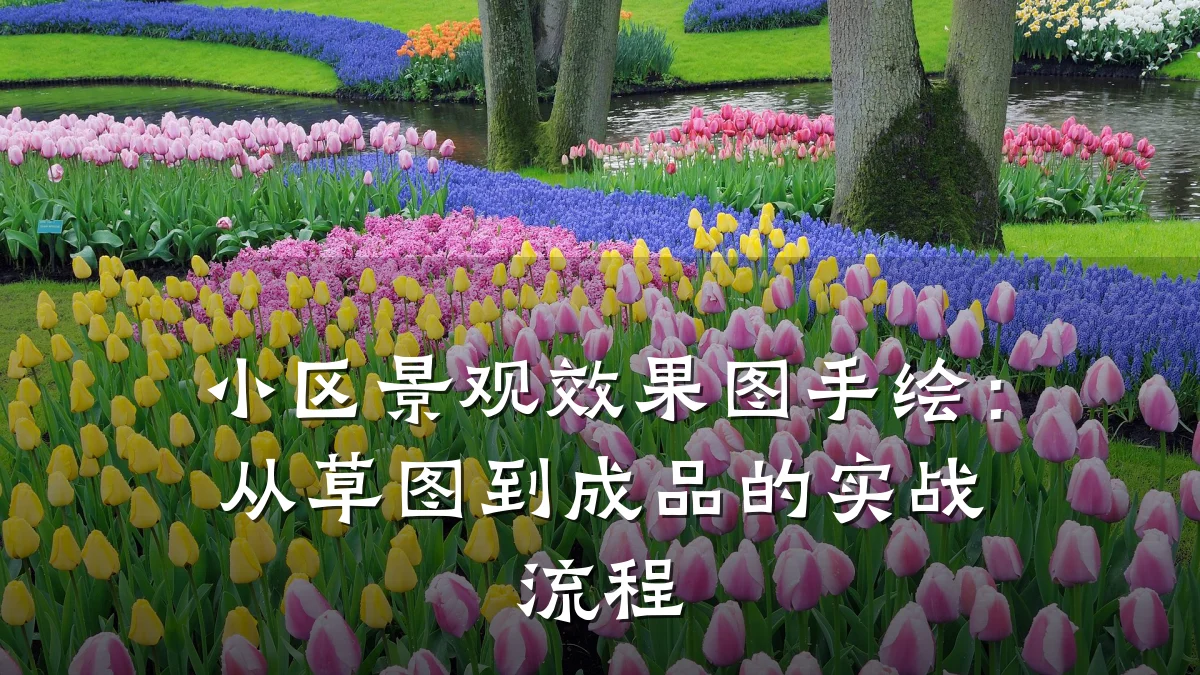 小区景观效果图手绘:从草图到成品的实战流程
