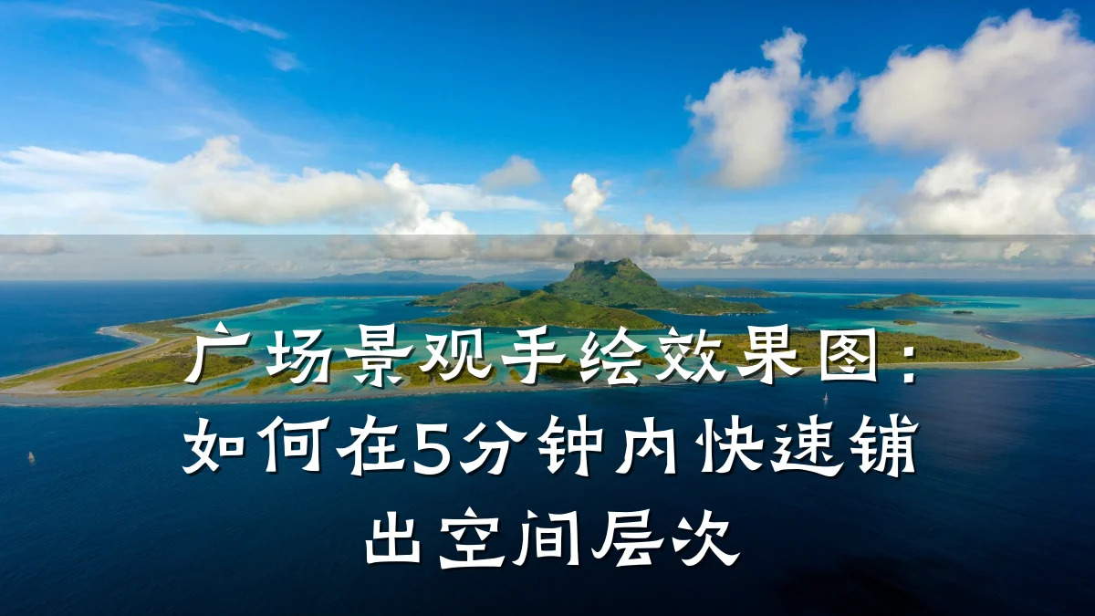 广场景观手绘效果图：如何在5分钟内快速铺出空间层次
