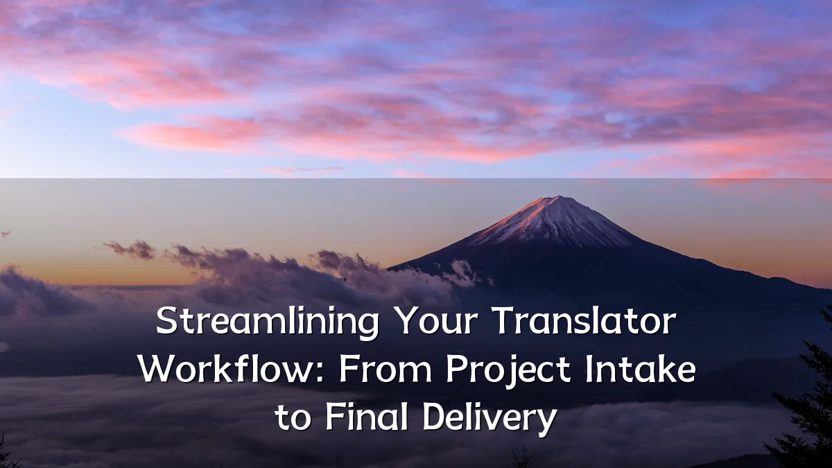 Streamlining Your Translator Workflow: From Project Intake to Final Delivery