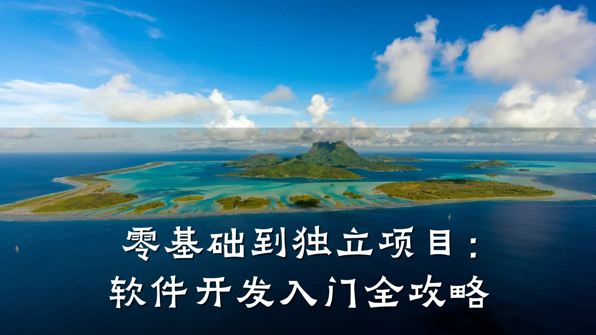 零基础到独立项目:软件开发入门全攻略