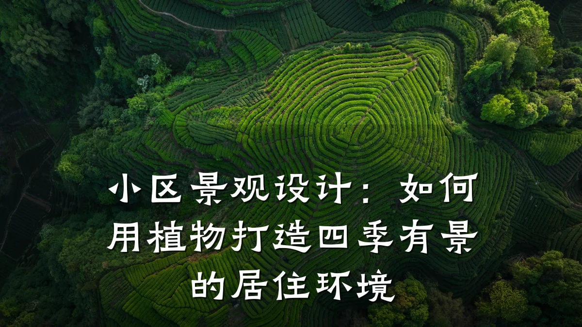 小区景观设计:如何用植物打造四季有景的居住环境
