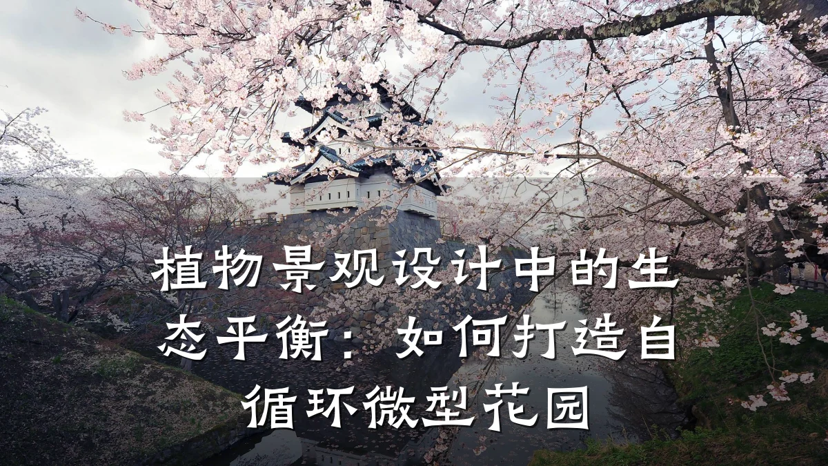 植物景观设计中的生态平衡：如何打造自循环微型花园