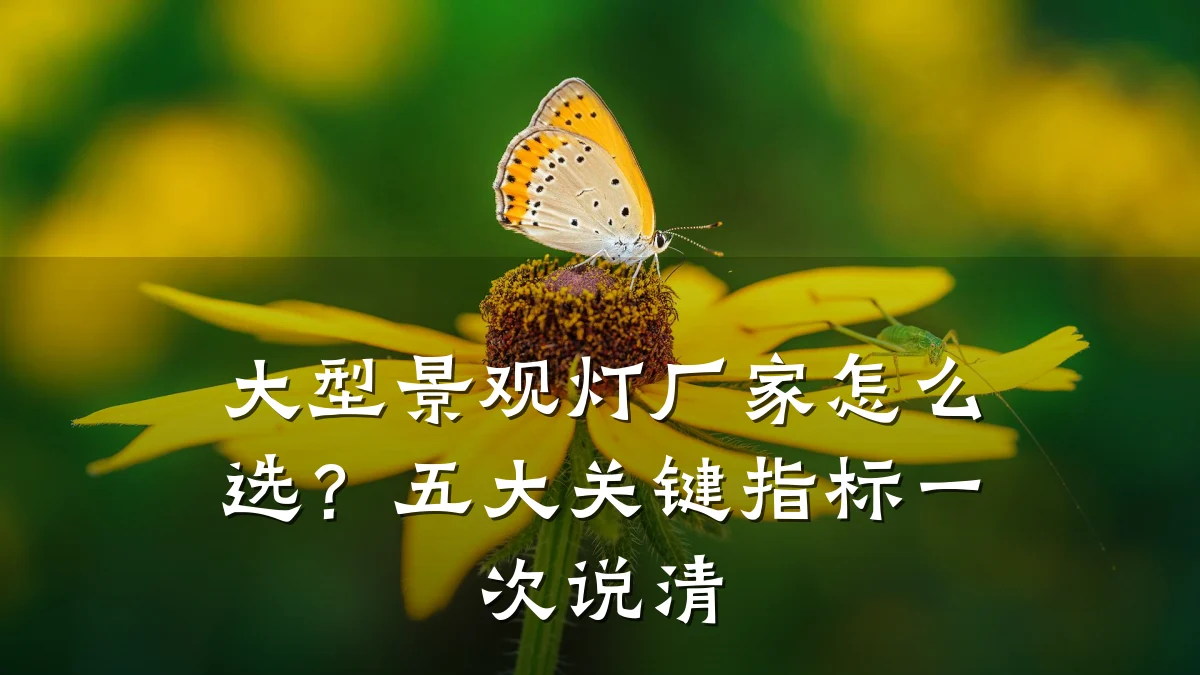 大型景观灯厂家怎么选?五大关键指标一次说清