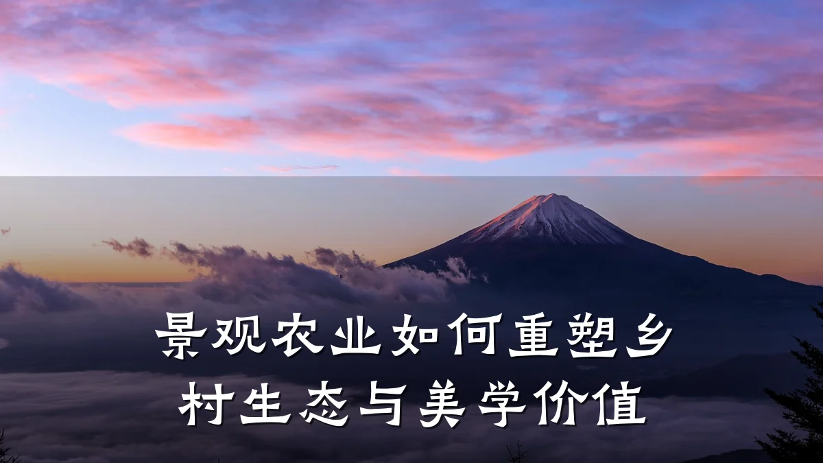 景观农业如何重塑乡村生态与美学价值