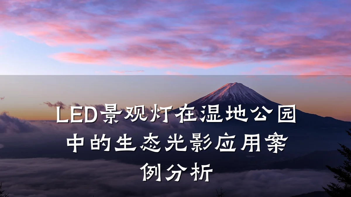 LED景观灯在湿地公园中的生态光影应用案例分析