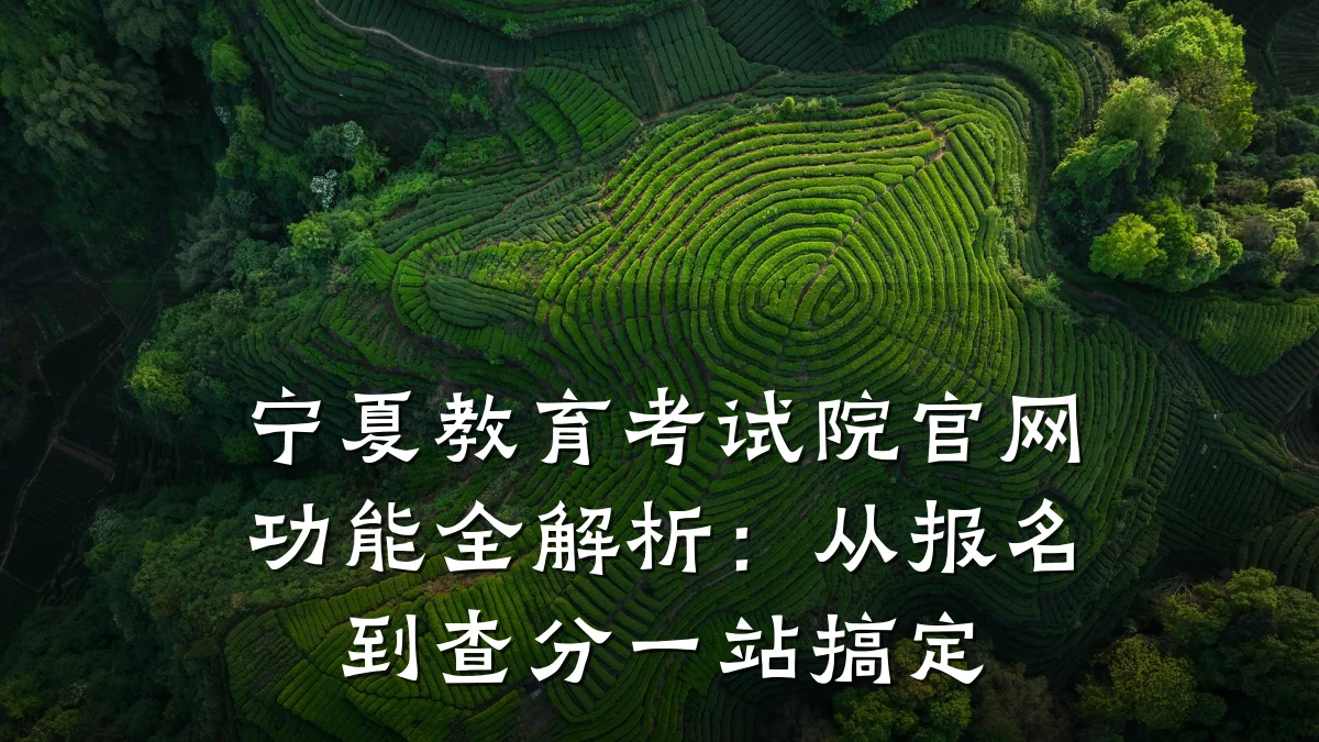 宁夏教育考试院官网功能全解析：从报名到查分一站搞定