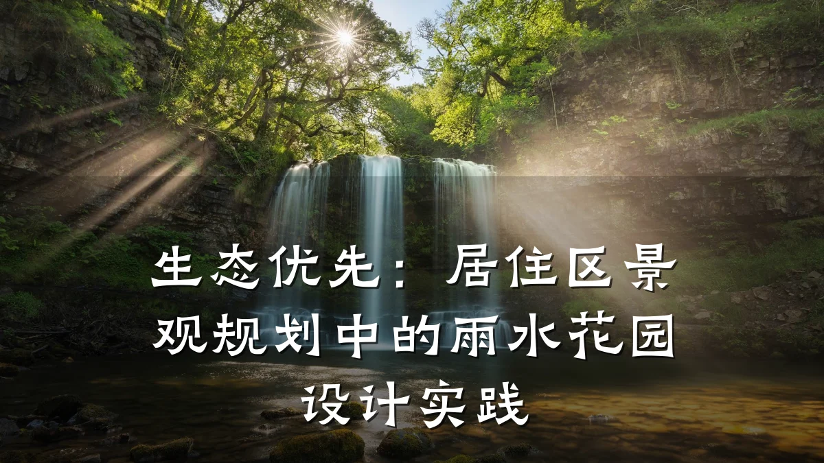 生态优先:居住区景观规划中的雨水花园设计实践