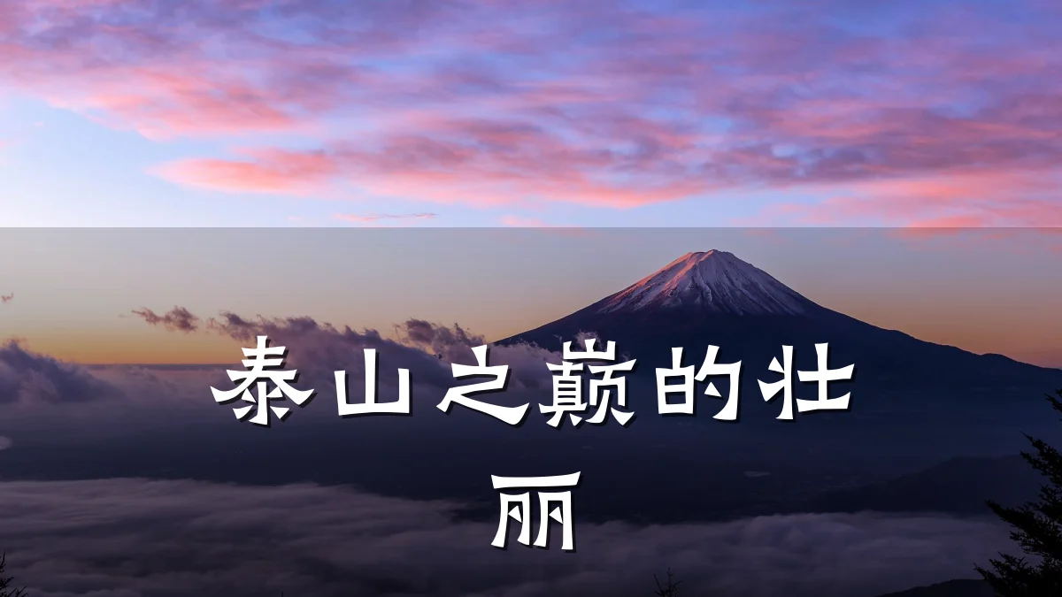 泰山之巅的壮丽