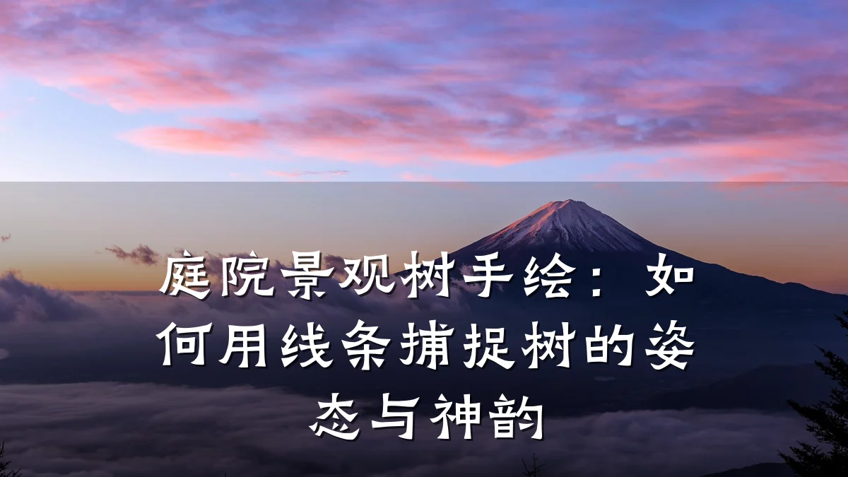 庭院景观树手绘:如何用线条捕捉树的姿态与神韵