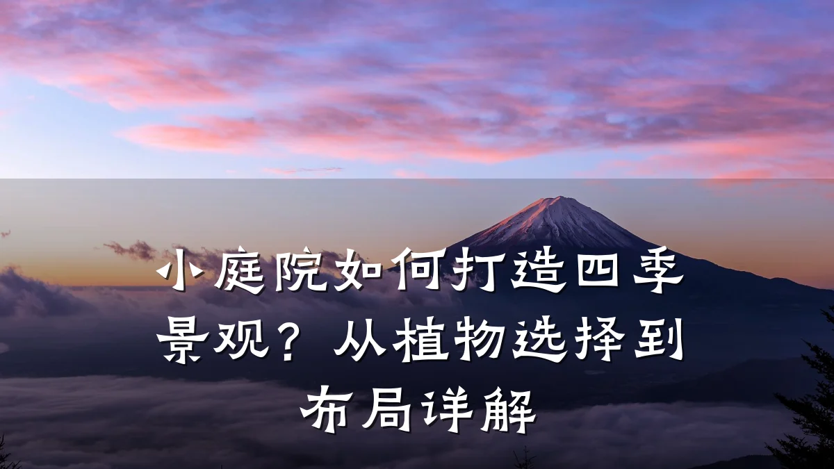 小庭院如何打造四季景观?从植物选择到布局详解