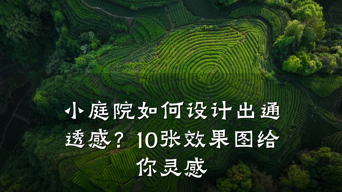 小庭院如何设计出通透感?10张效果图给你灵感
