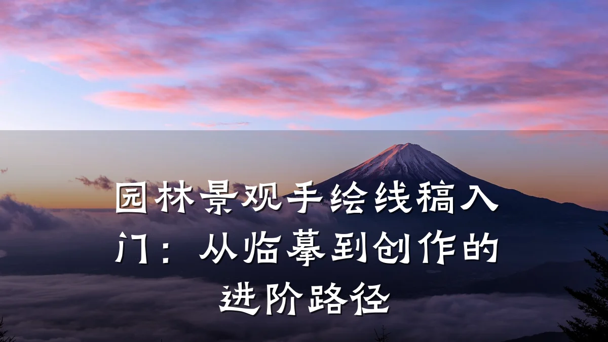 园林景观手绘线稿入门：从临摹到创作的进阶路径