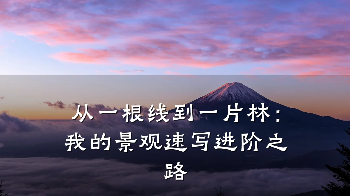 从一根线到一片林:我的景观速写进阶之路