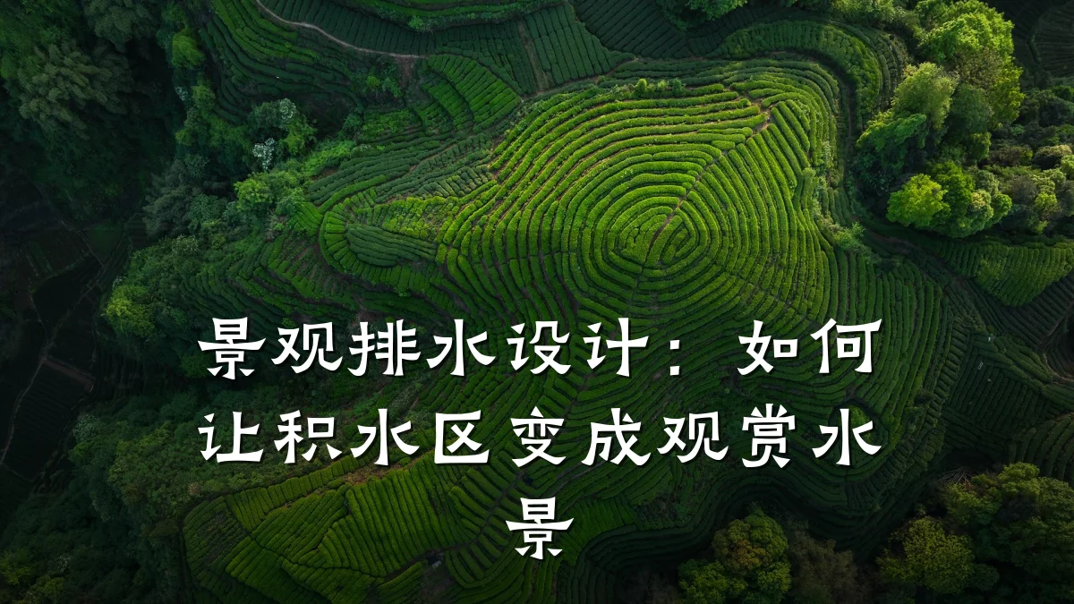 景观排水设计:如何让积水区变成观赏水景