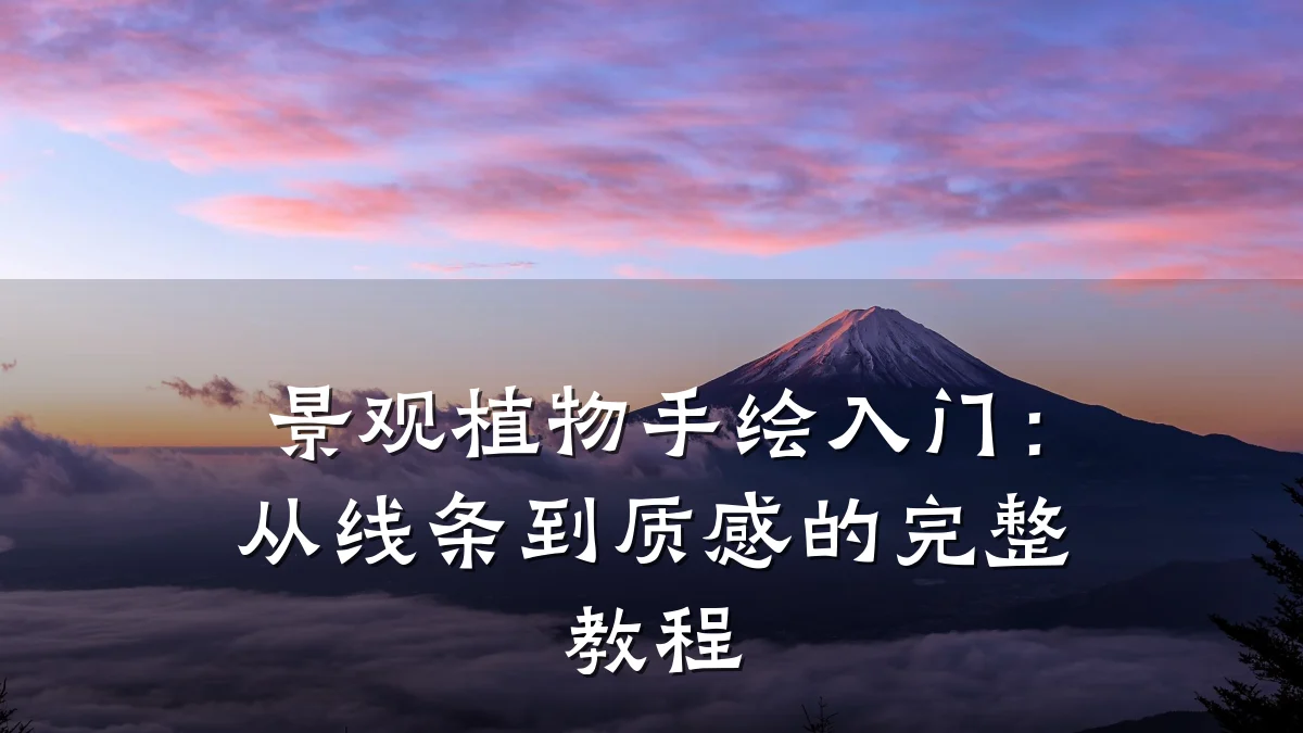景观植物手绘入门:从线条到质感的完整教程
