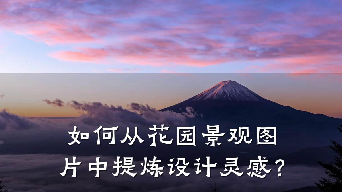 如何从花园景观图片中提炼设计灵感？