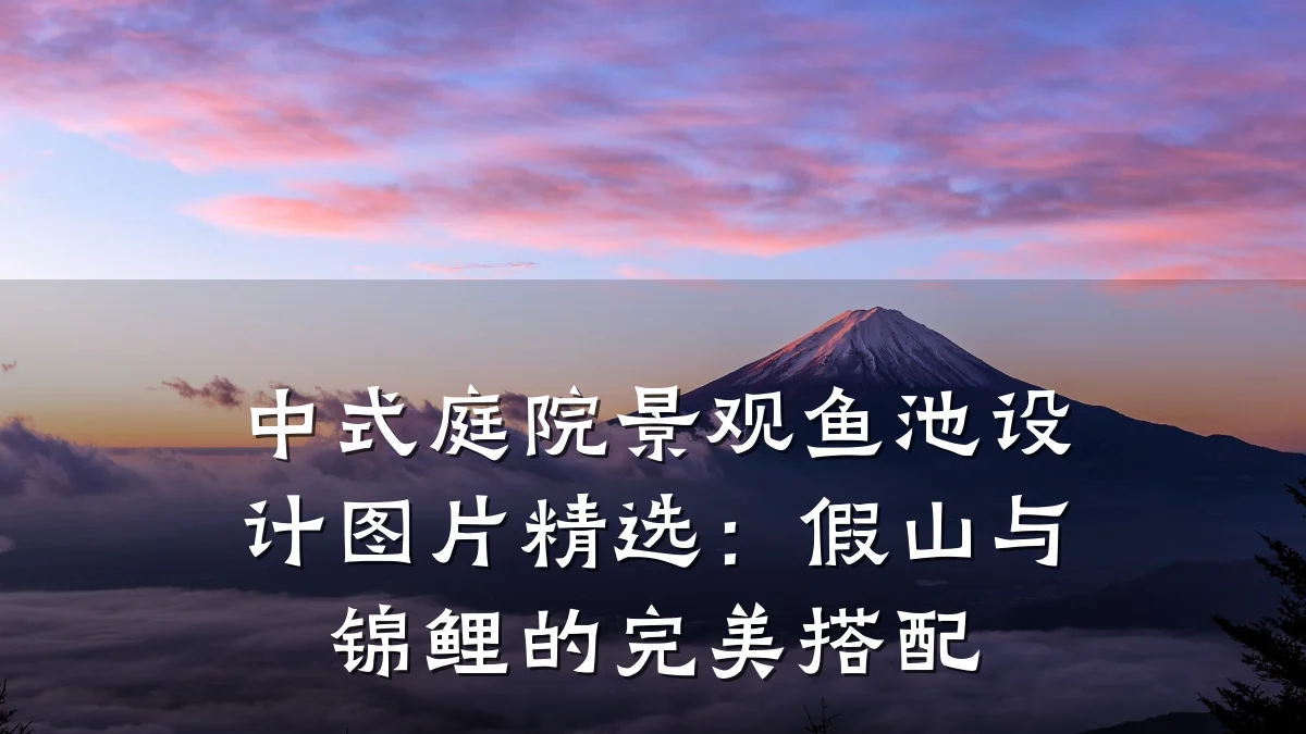 中式庭院景观鱼池设计图片精选：假山与锦鲤的完美搭配