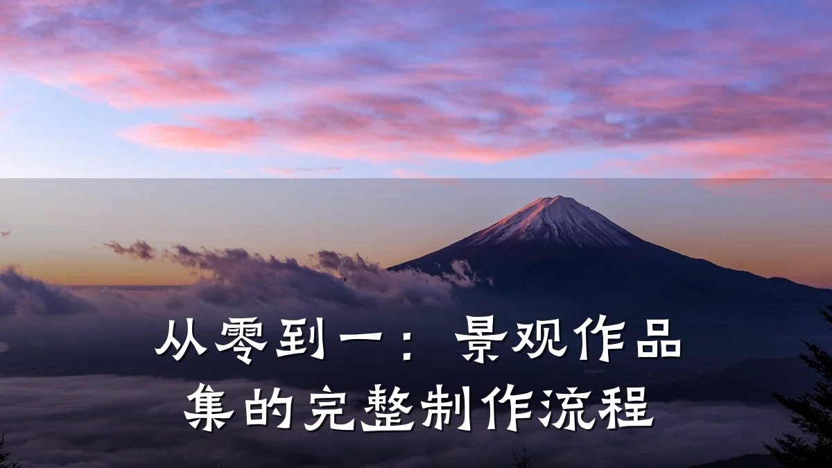 从零到一：景观作品集的完整制作流程