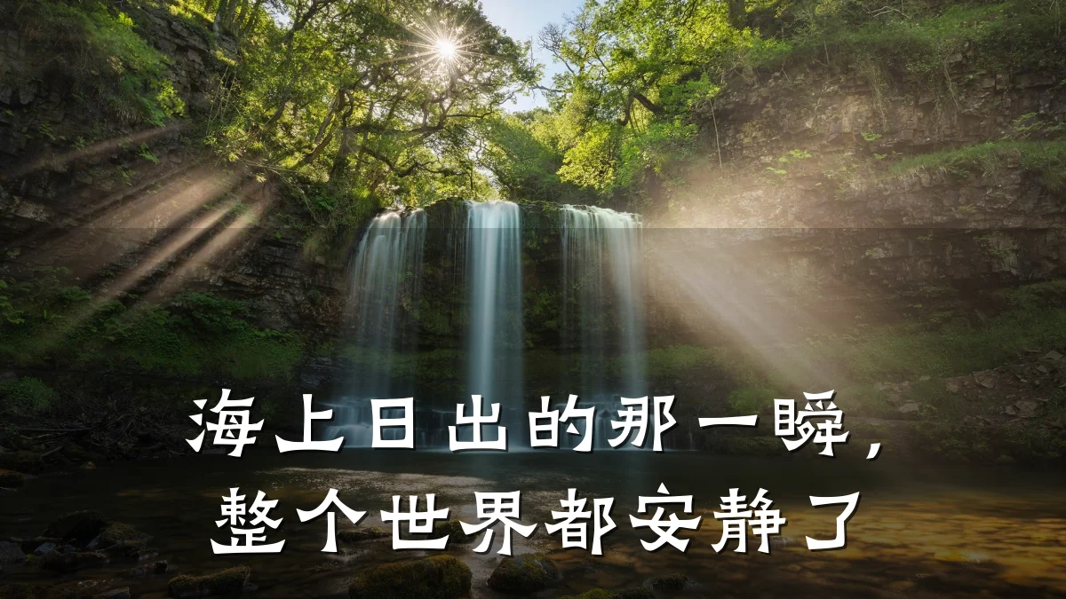 海上日出的那一瞬,整个世界都安静了