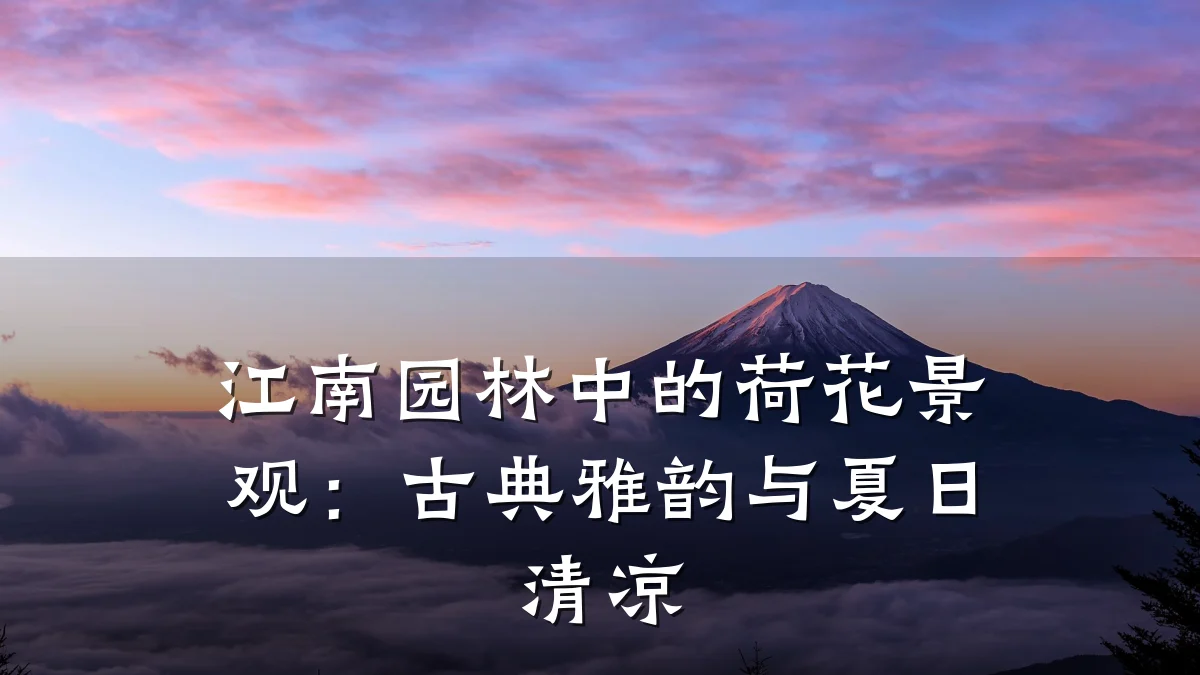 江南园林中的荷花景观:古典雅韵与夏日清凉