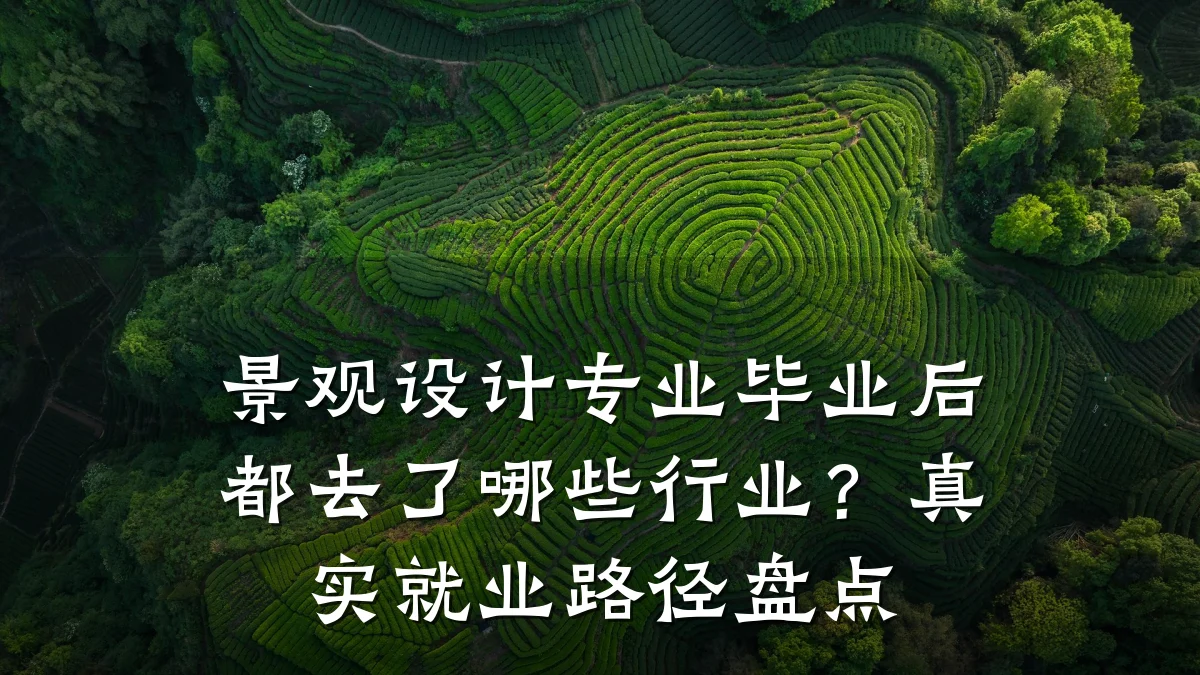 景观设计专业毕业后都去了哪些行业?真实就业路径盘点