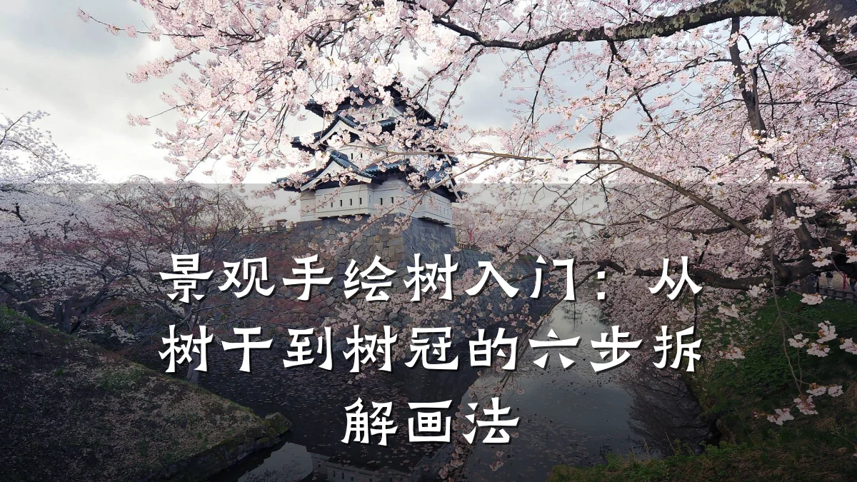 景观手绘树入门:从树干到树冠的六步拆解画法