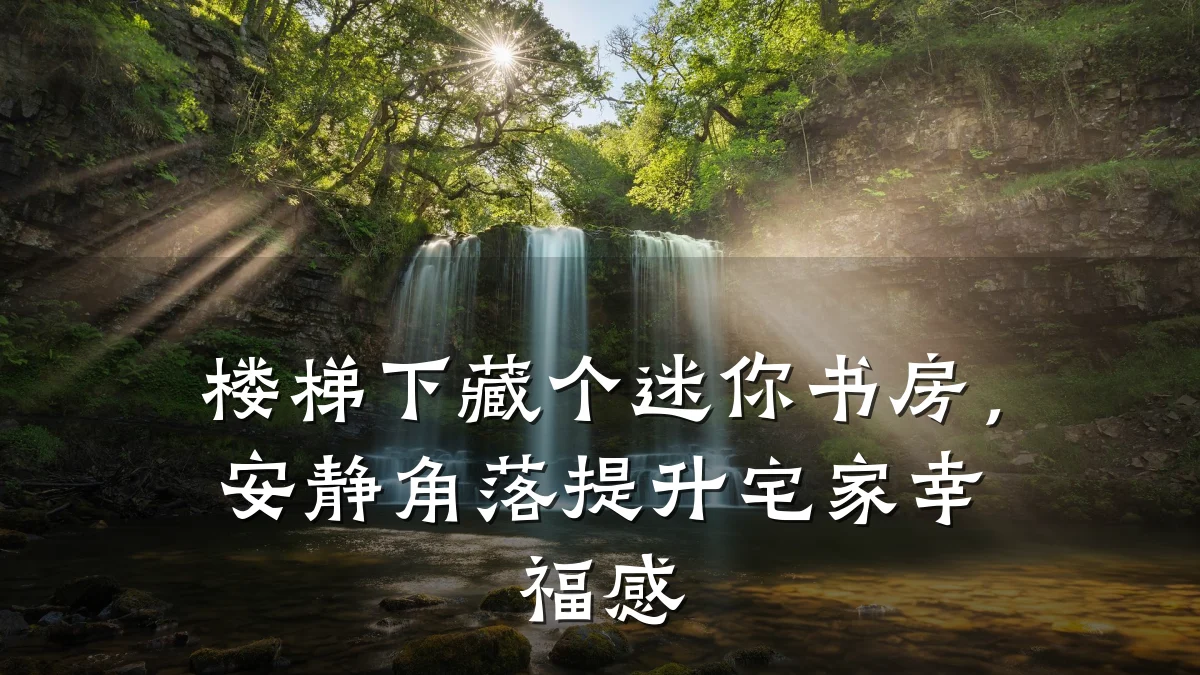 楼梯下藏个迷你书房,安静角落提升宅家幸福感