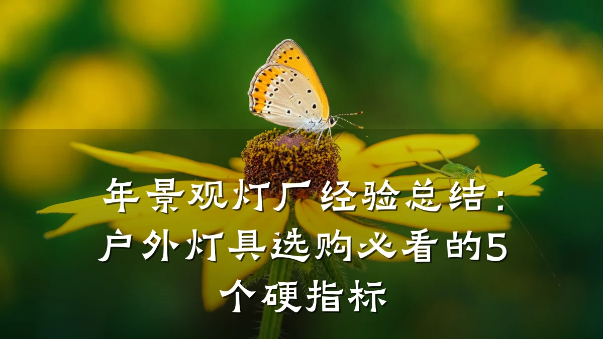 年景观灯厂经验总结：户外灯具选购必看的5个硬指标