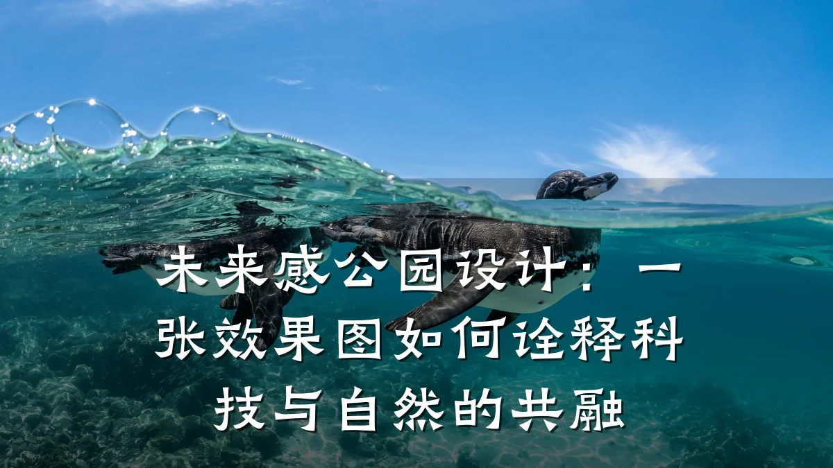未来感公园设计:一张效果图如何诠释科技与自然的共融