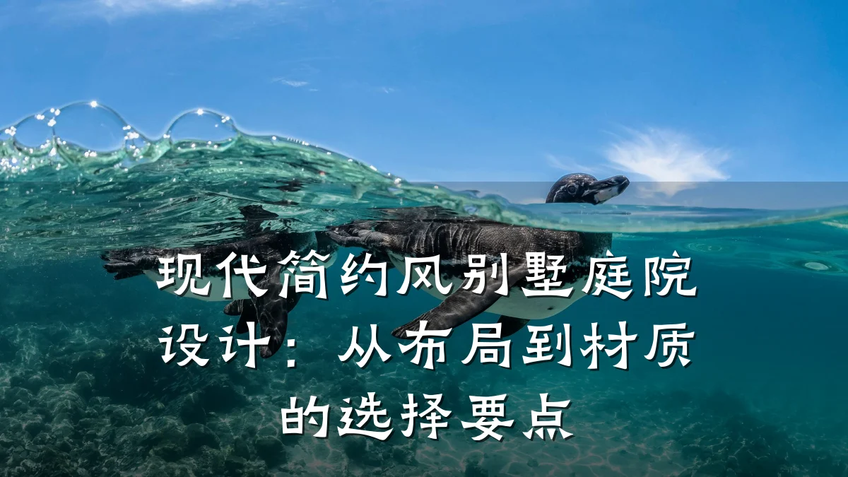 现代简约风别墅庭院设计:从布局到材质的选择要点
