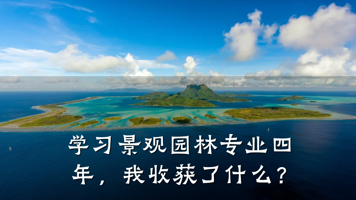 学习景观园林专业四年，我收获了什么？