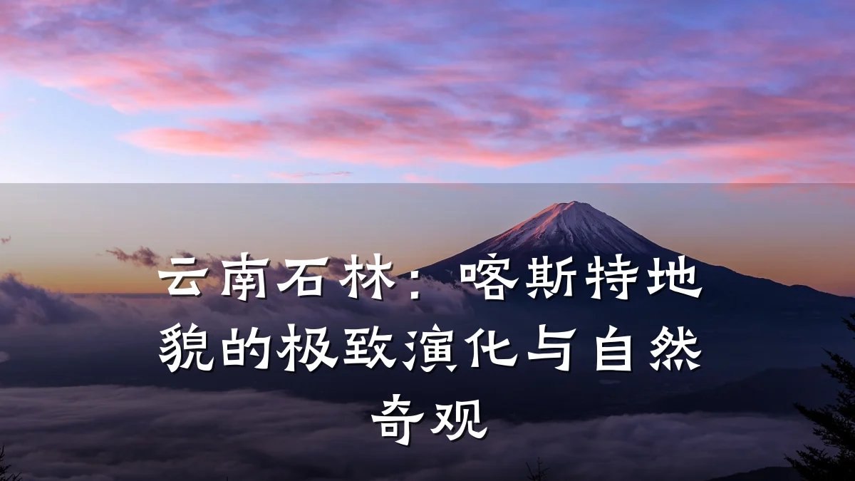 云南石林:喀斯特地貌的极致演化与自然奇观
