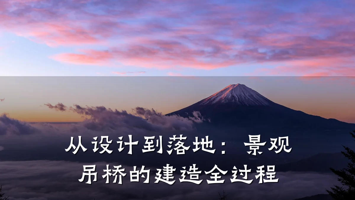 从设计到落地:景观吊桥的建造全过程