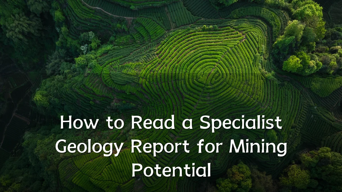 How to Read a Specialist Geology Report for Mining Potential