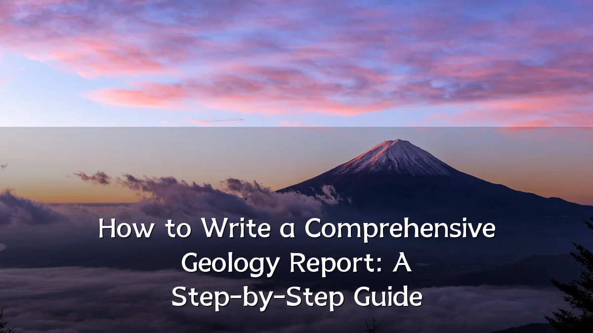 How to Write a Comprehensive Geology Report: A Step-by-Step Guide