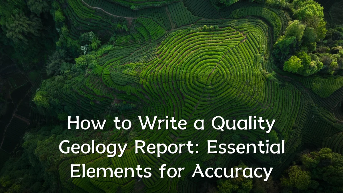 How to Write a Quality Geology Report: Essential Elements for Accuracy