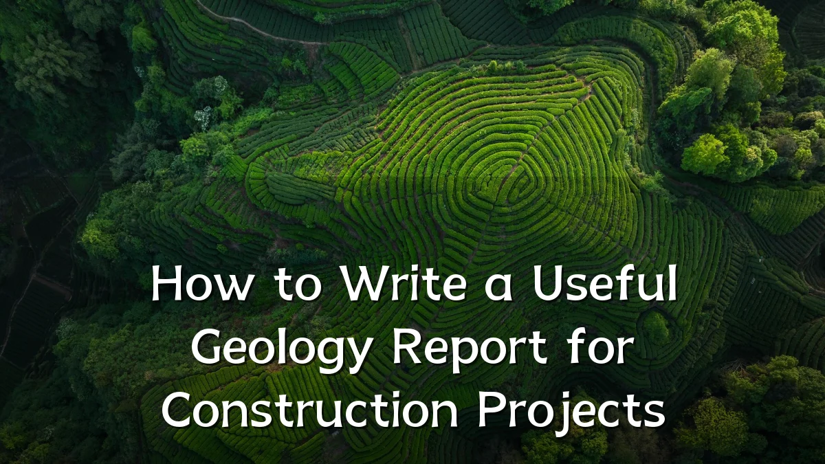 How to Write a Useful Geology Report for Construction Projects