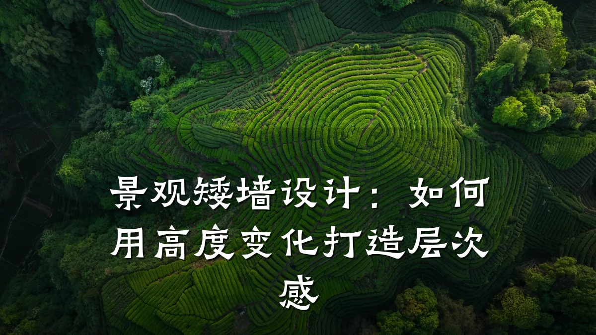 景观矮墙设计:如何用高度变化打造层次感