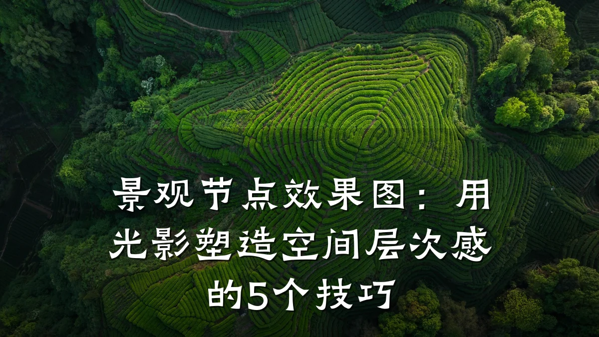 景观节点效果图:用光影塑造空间层次感的5个技巧