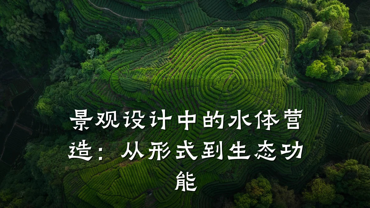 景观设计中的水体营造:从形式到生态功能