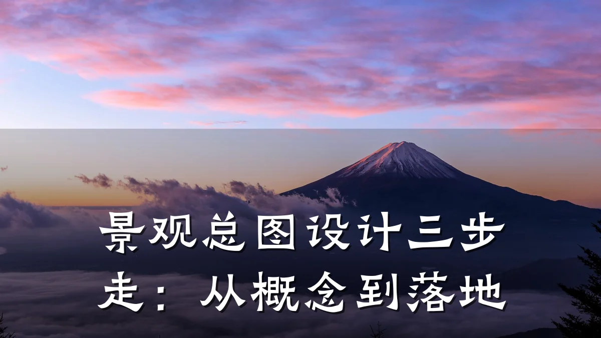 景观总图设计三步走:从概念到落地