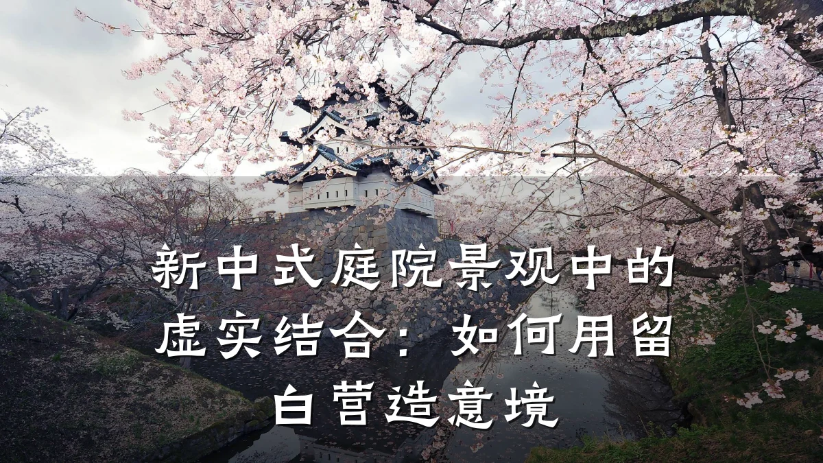 新中式庭院景观中的虚实结合：如何用留白营造意境