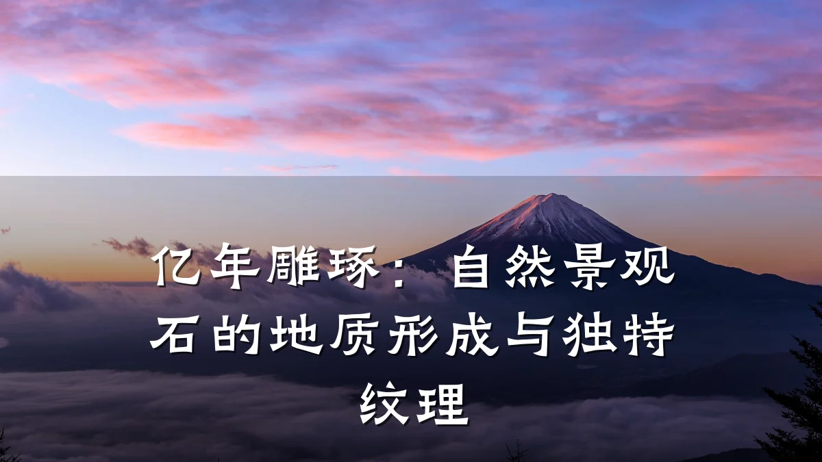 亿年雕琢:自然景观石的地质形成与独特纹理