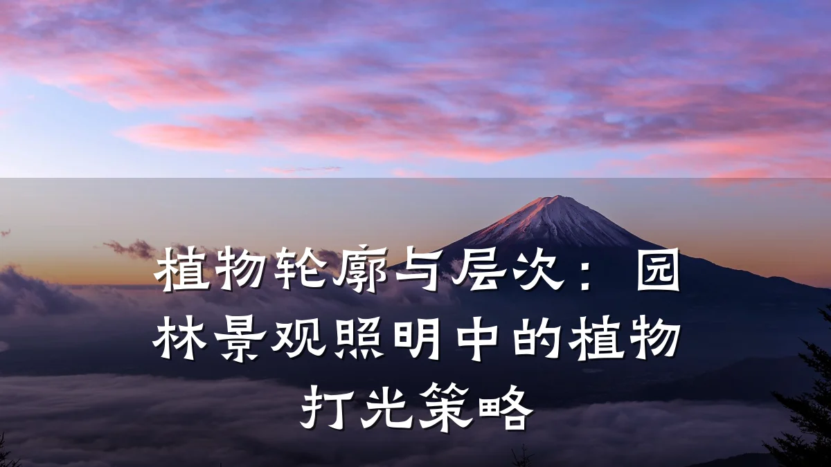 植物轮廓与层次:园林景观照明中的植物打光策略