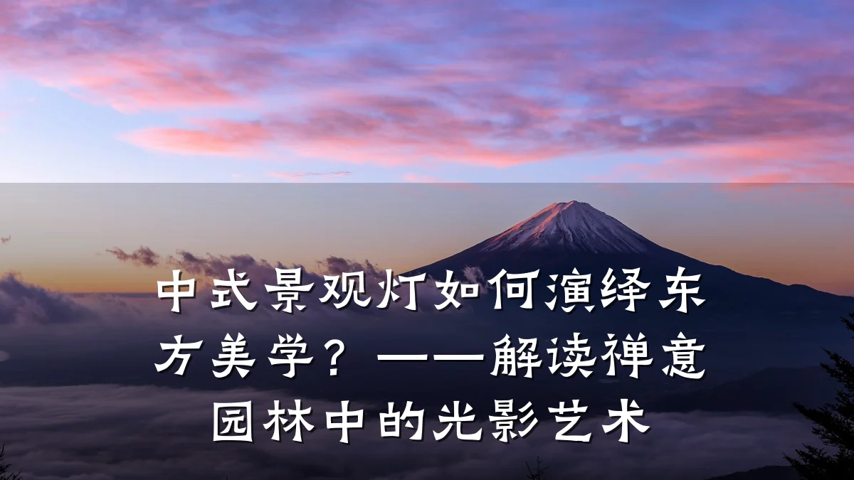 中式景观灯如何演绎东方美学?——解读禅意园林中的光影艺术