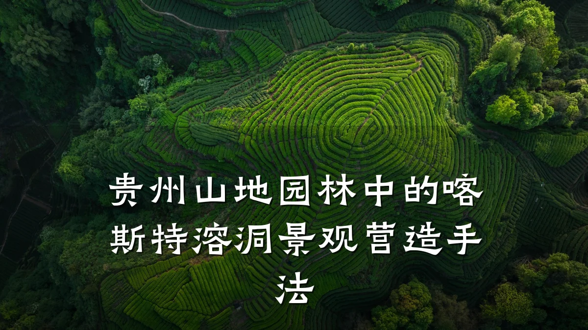 贵州山地园林中的喀斯特溶洞景观营造手法