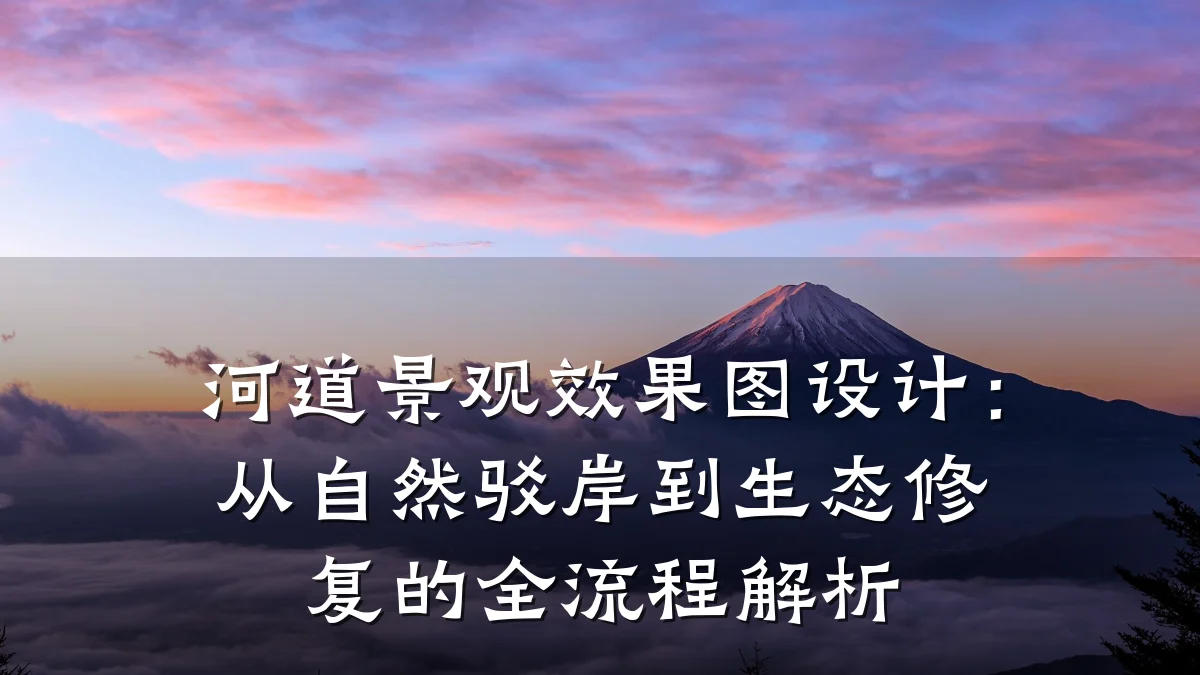 河道景观效果图设计：从自然驳岸到生态修复的全流程解析