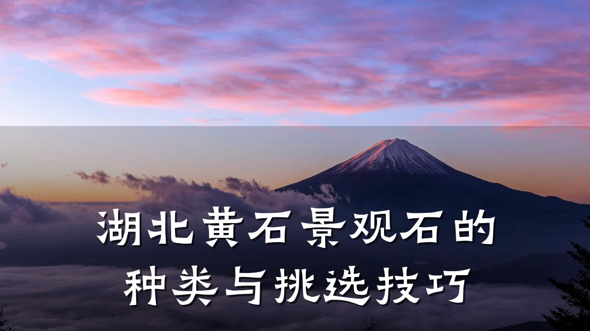 湖北黄石景观石的种类与挑选技巧